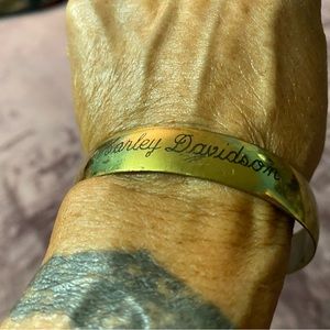 Solid brass Harley Davidson bracelet.